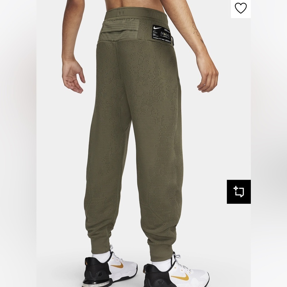 NIKE Axis Therma-Fit ADV Green Perforated Men’s Jogger Pants Size XXS